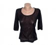 Pinko Italy дамска черна прозрачна блуза