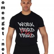 Fitness Mania! Мъжка TRAIN тениска WORK HARD PLAY HARD! Бъди различен поръчай с твоя снимка!, снимка 2 - Тениски - 8924283