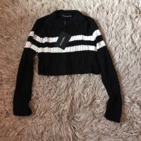 Кроп пуловерче Pretty little thing, снимка 1 - Блузи с дълъг ръкав и пуловери - 25735585