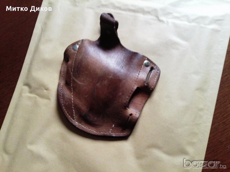 Кожен кобур естествена кожа палачинка 13х13, снимка 1