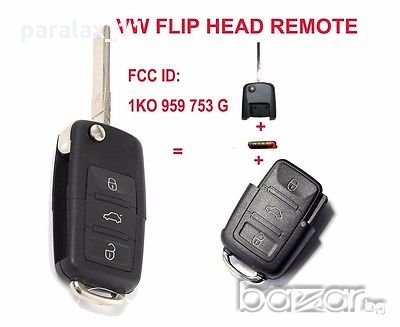 Авто ключ-дистанционно за VOLKSWAGEN и SEAT 1K0-959-753-G  (адаптирам ключòве), снимка 1
