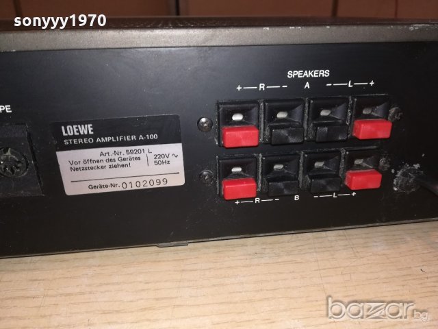 loewe a-100 stereo amplifier-внос швеицария, снимка 17 - Ресийвъри, усилватели, смесителни пултове - 20255992