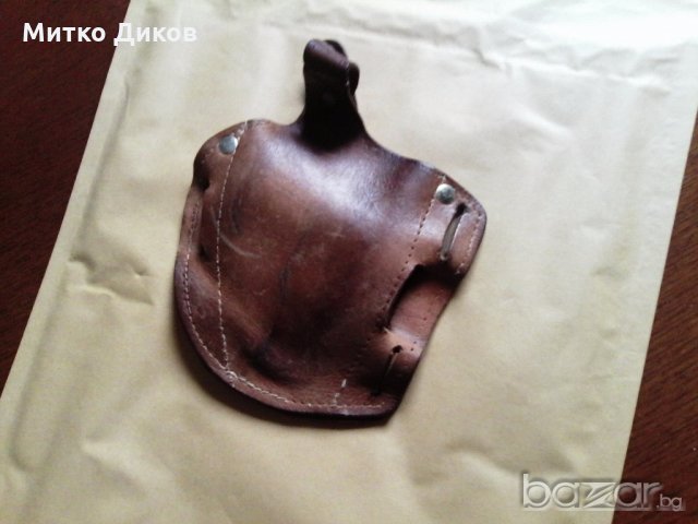 Кожен кобур естествена кожа палачинка 13х13