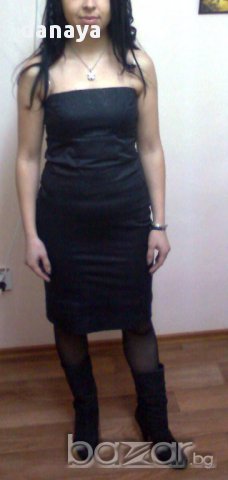 Класическа малка черна рокля изчистен дизайн с цепка отзад вечерна официална рокля бална черна рокля, снимка 11 - Рокли - 14255073