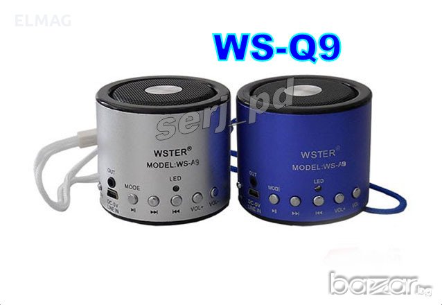 Мини АУДИО КОЛОНКА "WS-Q9", снимка 5 - MP3 и MP4 плеъри - 19964878