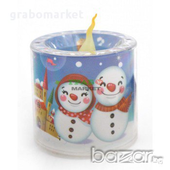 Коледна декорация - свещ, светеща в различни цветове. Изработена от мек и твърд PVC материал. , снимка 3 - Декорация за дома - 16203000