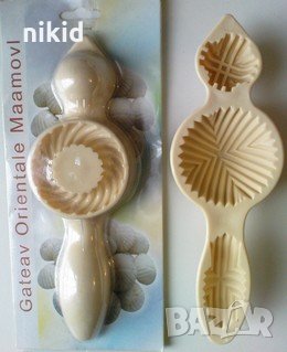 Двустранна пластмасова форма за сладки и курабийки Мамул Мадлени с плънка