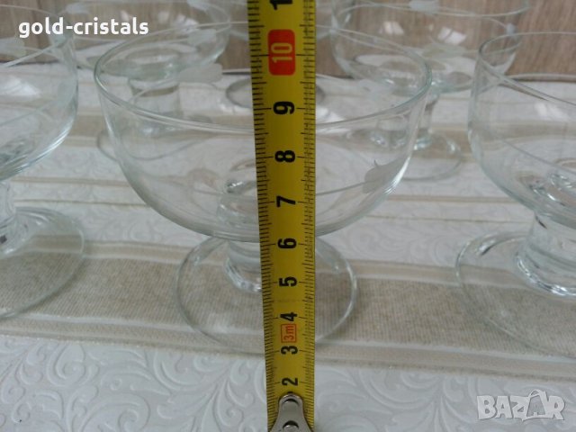 ретро стъклени купички чаши , снимка 4 - Антикварни и старинни предмети - 23052957
