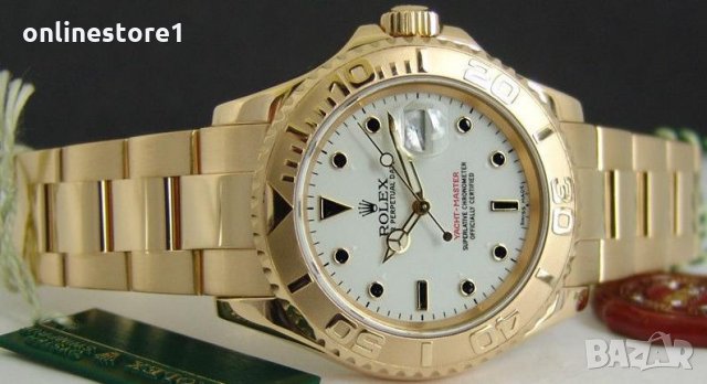 Rolex Yacht Master Dial White Yellow Gold 18K, снимка 5 - Мъжки - 22451012