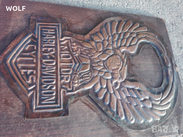 HARLEY DAVIDSON CYCLE VINTAGE медна табела, снимка 2 - Антикварни и старинни предмети - 23246532