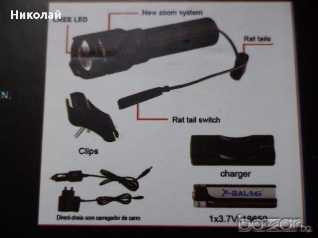 Фенер за лов BL-911-T6 CREE с една батерия 18650, снимка 3 - Екипировка - 16301063
