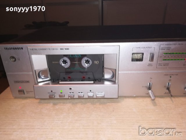 telefunken rc100 metal cassette deck-внос швеицария, снимка 12 - Декове - 20487247