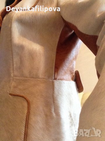 Манто от естествена кожа и косъм пони., снимка 4 - Палта, манта - 15287099