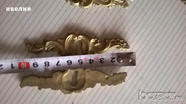 стар бронзов обков за мебели, снимка 3 - Антикварни и старинни предмети - 16322212