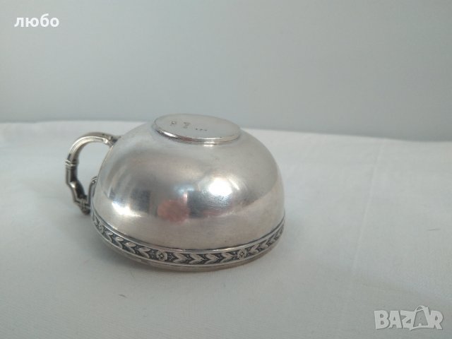 Сребърна Чаша за Кафе Проба Сребро 916 50-те години на миналия век, снимка 7 - Антикварни и старинни предмети - 23900013