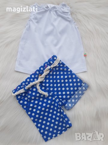 Къси панталонки и блузка 6-9 месеца