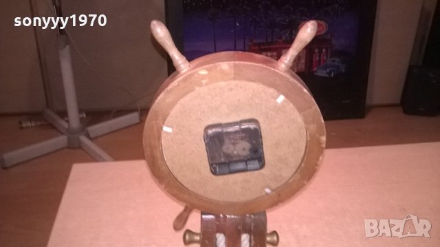 корабен рул с часовник-34х21х9см-внос швеицария, снимка 11 - Колекции - 26045390