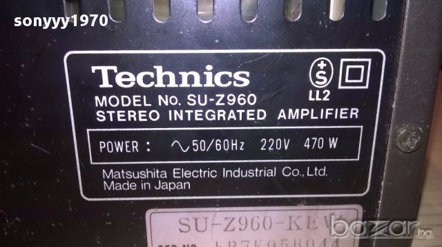 Technics su-z960 amplifier-made in japan-480watts-внос швеицария, снимка 11 - Ресийвъри, усилватели, смесителни пултове - 14231432