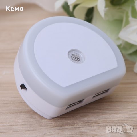 Двойно USB зарядно устройство с LED светлина, снимка 11 - Оригинални зарядни - 22456552