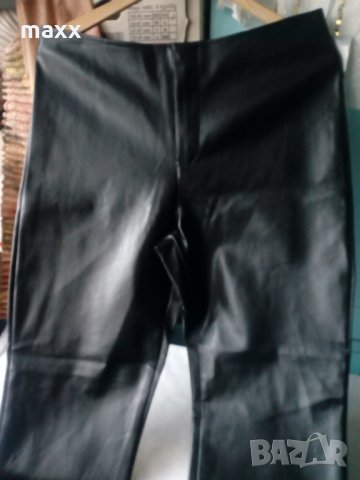 Черен панталон изкуствена кожа Wassivo , снимка 5 - Панталони - 24625907