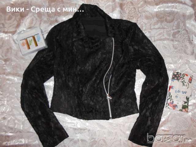 Черно сако от дантела , снимка 7 - Сака - 20509807