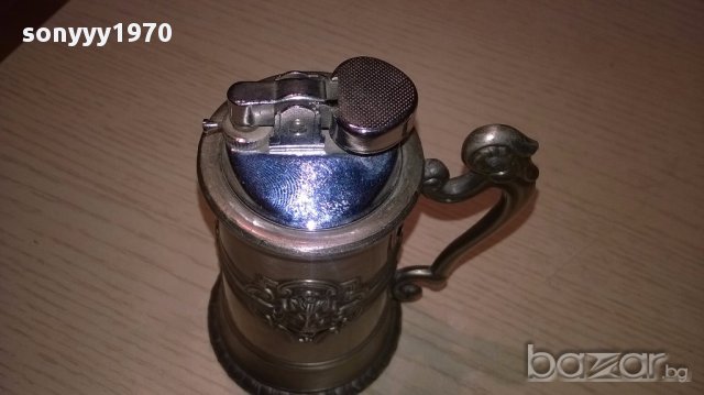 Ретро запалка халба с дръжка 11/6.5см-внос швеицария, снимка 8 - Антикварни и старинни предмети - 15805089