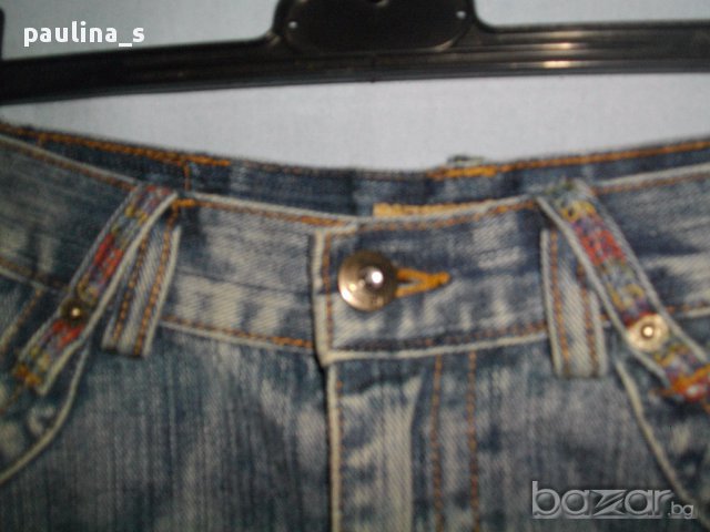 Дънкова пола с  волани и бродерии , снимка 5 - Поли - 15044922