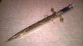 нож сабя-златна кама с ножница-метални-38х11см-внос швеицария, снимка 4