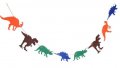 8 Динозаври на въже Парти Гирлянд Банер Флаг филц