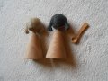 Дървени малки кукли и свещник , снимка 4