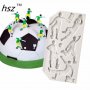 Мач футболисти футбол и купа силиконов молд форма украса декор торта фондан шоколад, снимка 2