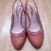 Дамски кожени летни обувки Размер 35-36, снимка 1 - Дамски ежедневни обувки - 25979348