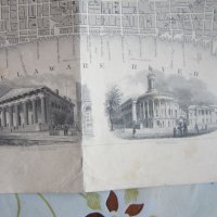 Стара карта Филаделфия 1840, снимка 4 - Колекции - 25432548