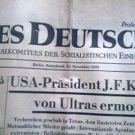 Вестници със знакови събития - убийството на Джон Кенеди, снимка 2 - Други ценни предмети - 12123303