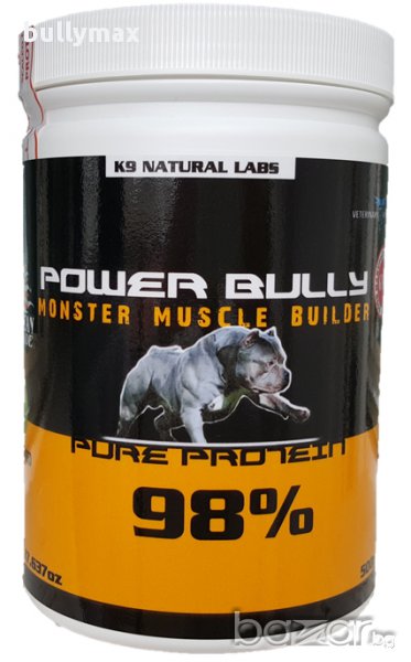 Пpoтeин за кучета POWER BULLY 98% Monster Muscle Builder, снимка 1