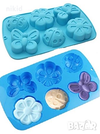 Калинка Цвете Пеперуда големи дълбок силиконов молд декор украса фондан гипс сапун кексче отливка, снимка 1