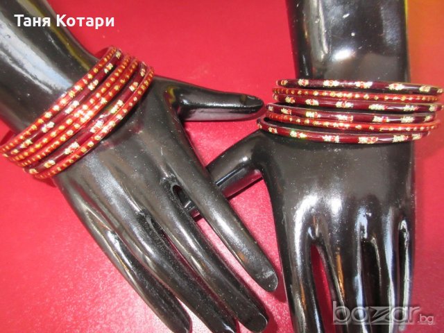 Индийски гривни - стъклени, перлени, пластмасови, снимка 4 - Гривни - 14247985