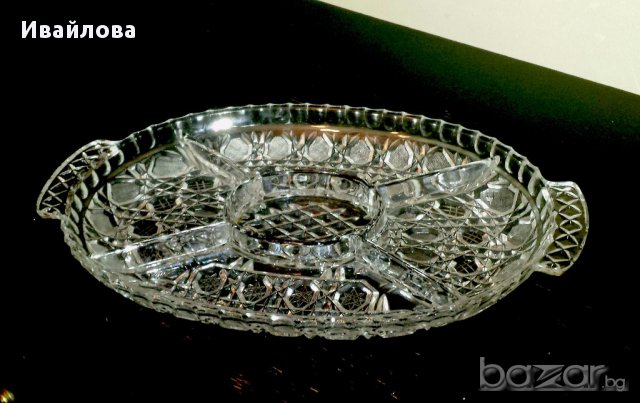 Кристална овална чиния (поднос), снимка 3 - Други стоки за дома - 14874868