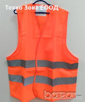 Сигнален елек със светлоотразителни ленти, снимка 2 - Спортна екипировка - 16273119