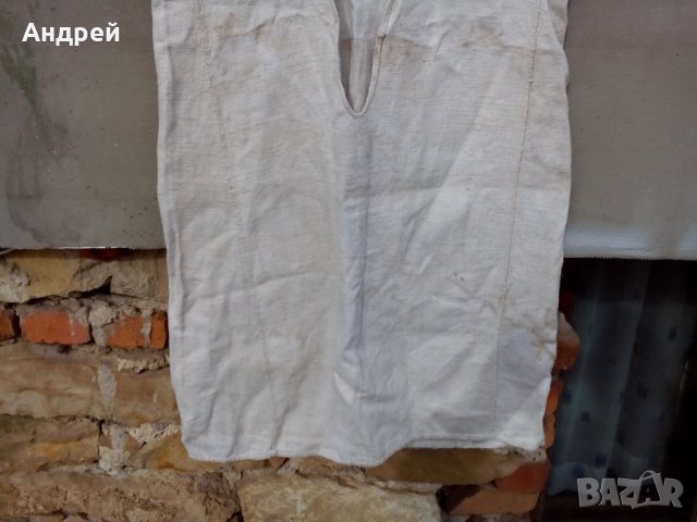 Старинна ленена дреха,риза,кошуля, снимка 3 - Антикварни и старинни предмети - 24254476