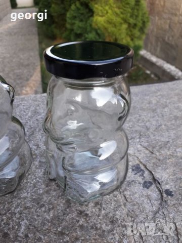 Стъклен Буркан мече за пчелен мед и прашец лукс , снимка 2 - Пчелни продукти - 25785197