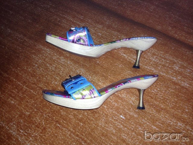 Цветни сандали на ток DARIS, снимка 9 - Сандали - 9562947