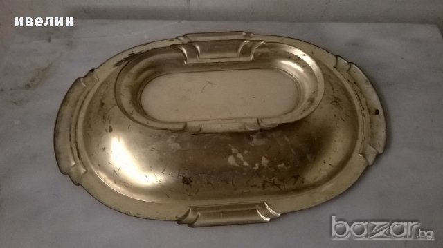 посребрена метална купа-арт деко, снимка 3 - Антикварни и старинни предмети - 17547328