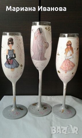 чаши за моминско парти, снимка 9 - Сватбени аксесоари - 21512254