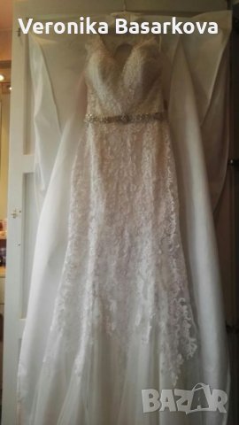 Намелена-Уникална сватбена рокля, снимка 6 - Сватбени рокли - 25142347