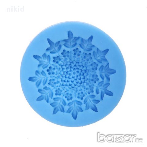 мини силиконов молд форма цвете снежинка декорация торта фондан шоколад и др., снимка 2 - Форми - 14763969