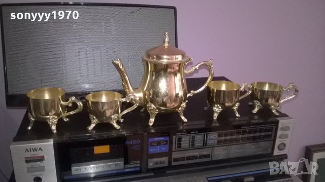 ретро колекция-метален сервиз в цвят злато-внос швеицария, снимка 7 - Колекции - 25328204