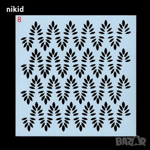 Подредени ситни листенца шаблон стенсил спрей за торта украса кекс декорация с пудра захар