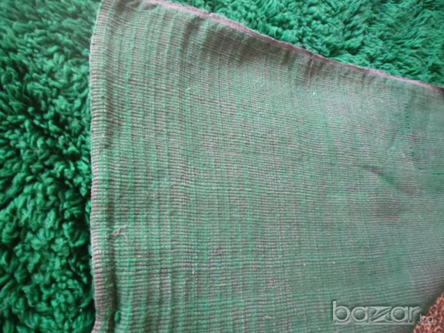 дългокосмест зелен  губер естествена вълна ръчно тъкан, снимка 4 - Покривки за легло - 12014708