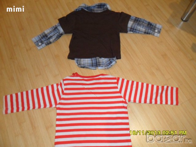 дънки тополино и блуза+ блуза подарък до 1 година, снимка 3 - Комплекти за бебе - 8647624